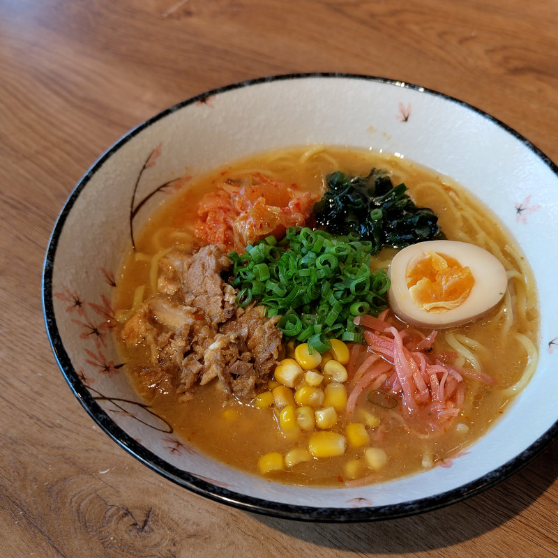 Miso ramen. Ramen noodle soup with a miso based soup.
