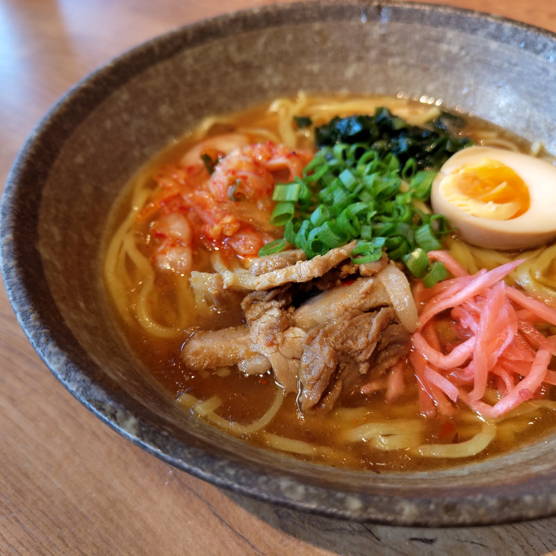 Shouyu ramen, soy sauce based ramen noodle soup.