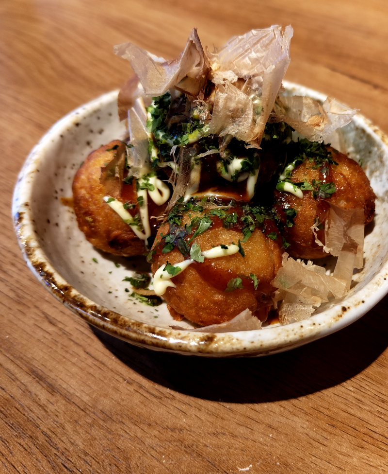 Takoyaki octopus dough balls.